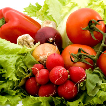 vegetables studio isolated over white